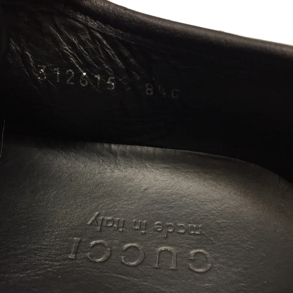 Gucci Low Top Leather Sneaker in Black Size 8.5 G - Picture 6 of 8